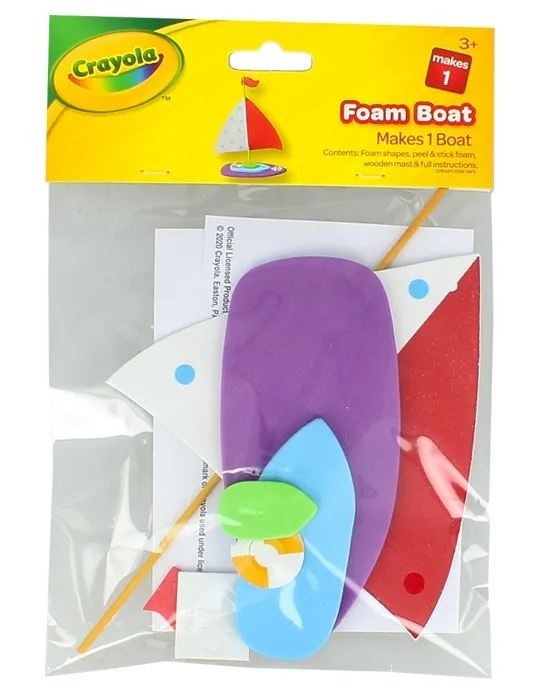 Crayola Foam Boat Kit Makes 1 Boat RRP 1 CLEARANCE XL 99p